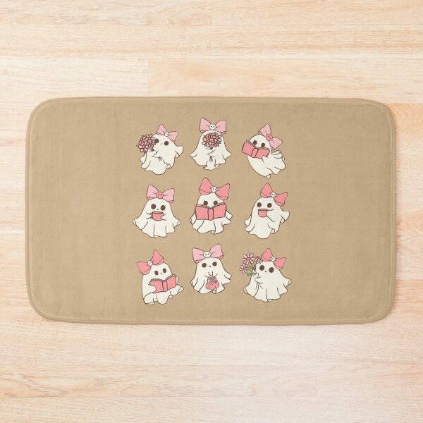 Item preview, Adorable cute pink ghost pattern for halloween designed and sold by noneko04.