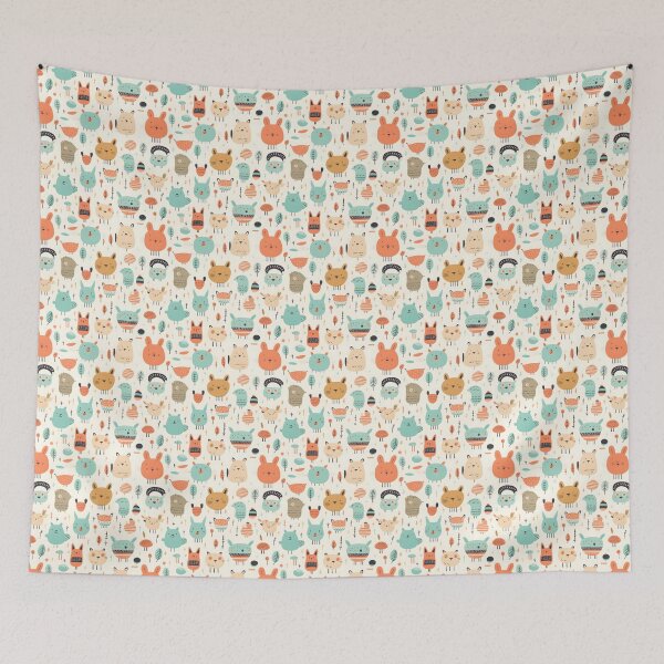 Item preview, Cute cartoon animals seamless pattern 04 designed and sold by Malalod.