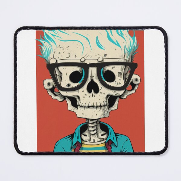 Item preview, Nerdy Skeleton Pop Art Design designed and sold by GrimAndGrind.