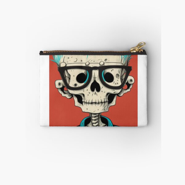 Item preview, Nerdy Skeleton Pop Art Design designed and sold by GrimAndGrind.