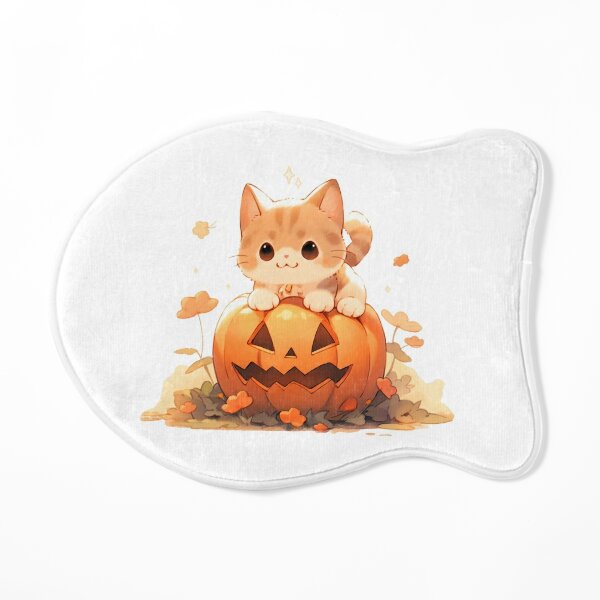 Halloween Pumpkin & Cat Print Makeup Bag