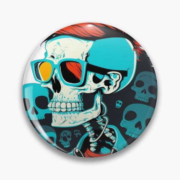 Item preview, Stylish Hipster Skeleton Pop Art Design designed and sold by GrimAndGrind.