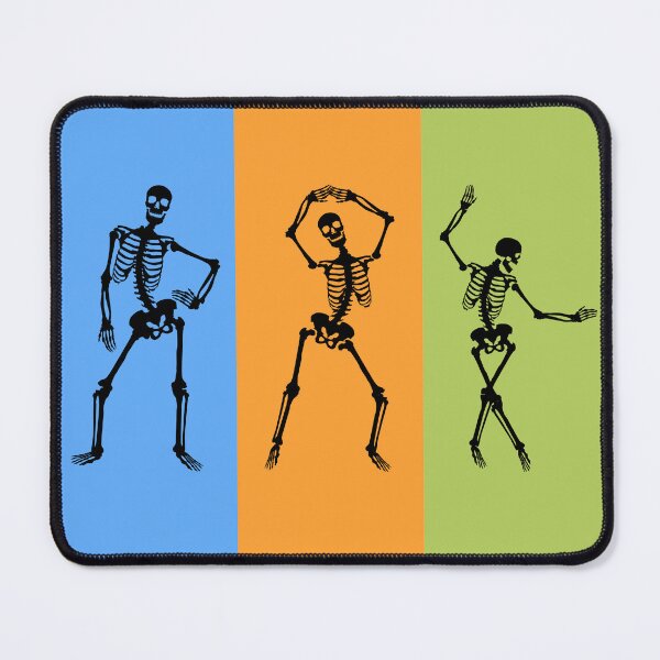 Item preview, Dancing Vintage Skeletons blue yellow green designed and sold by Remek-Design.
