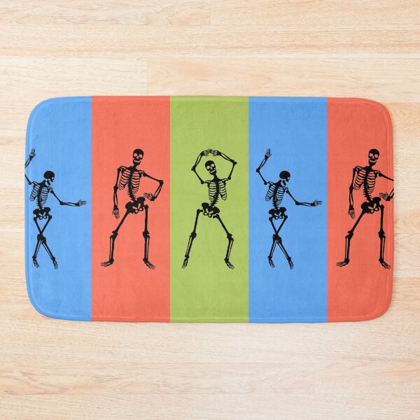 Item preview, Dancing Vintage Skeletons Red Green Blue designed and sold by Remek-Design.