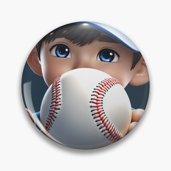 Item preview, boy holding a baseball ball designed and sold by NAGNE.