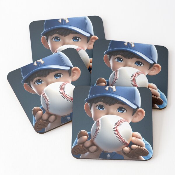 Item preview, boy holding a baseball ball designed and sold by NAGNE.
