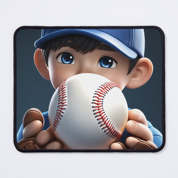 Item preview, boy holding a baseball ball designed and sold by NAGNE.