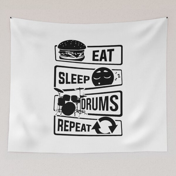 Item preview, Eat Sleep Drums Repeat - Drummer Instrument designed and sold by anziehend.