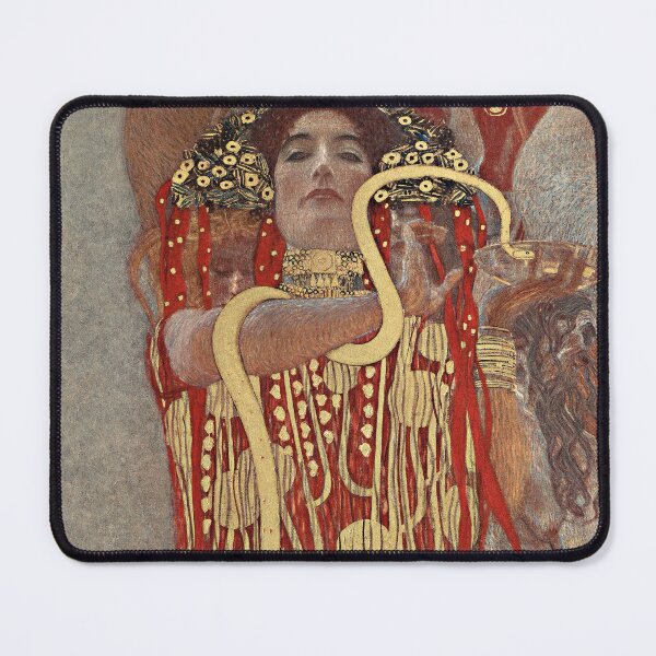 Artikelvorschau, Hygieia von Gustav Klimt, berühmtes Meisterwerk, Gold- und Rottöne entworfen und verkauft von EmeraldeaArt.