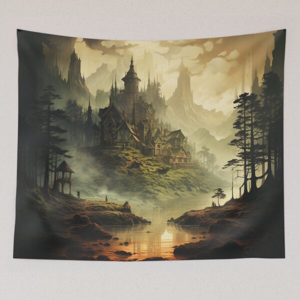 Item preview, Destiny in Shadows: The Enigmatic Landscape of Fate designed and sold by oanaunciuleanu.