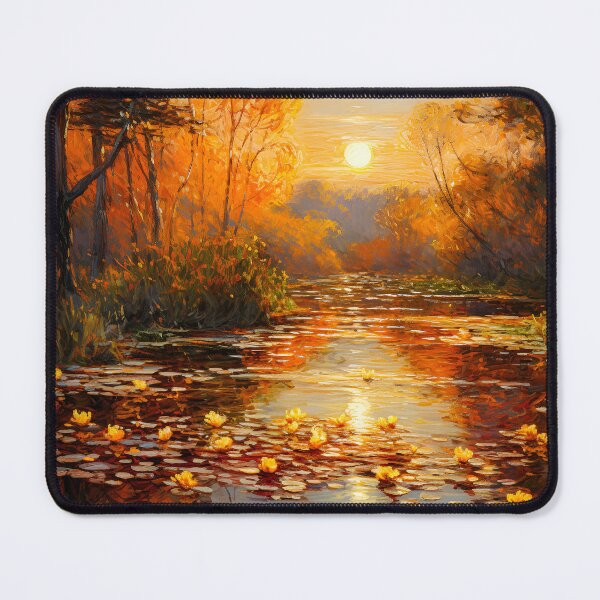 Item preview, Sunrise, or sunset, in a forest drawn by an impressionist designed and sold by PetroliniVideo.