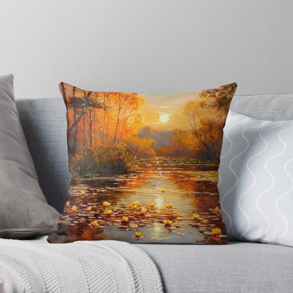 Item preview, Sunrise, or sunset, in a forest drawn by an impressionist designed and sold by PetroliniVideo.