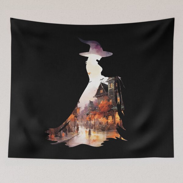 Item preview, Autumn Witch Fall in Town Halloween Time designed and sold by AnnaMDesign.