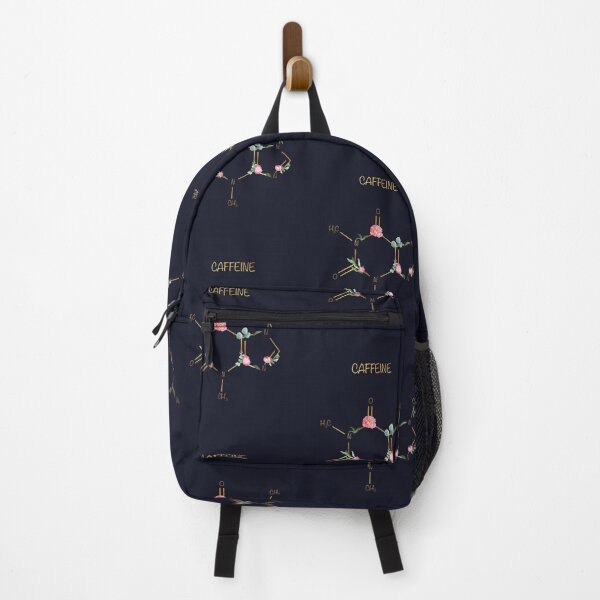 Item preview, Caffeine Chemical Composition Peonies On Dark Blue designed and sold by QuidnuncDesigns.