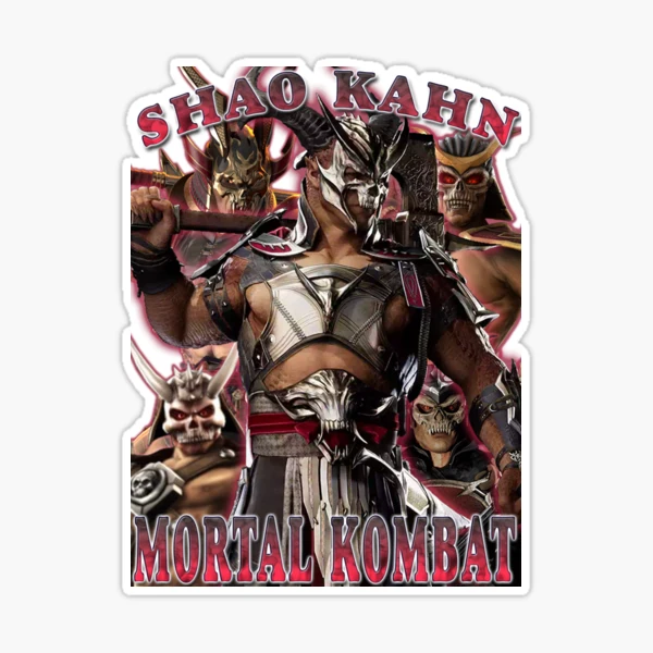 Sticker face shao kahn Poster for Sale by RandyMorales