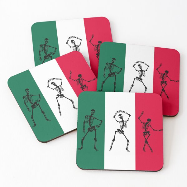 Item preview, Dancing Skeletons Mexican Flag designed and sold by Remek-Design.