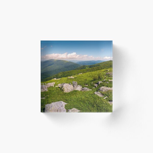 hillside of Runa mountain in summer Acrylic Block