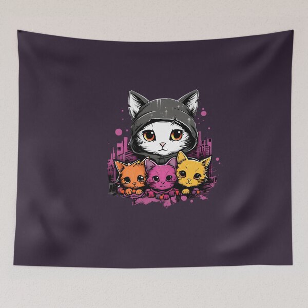 Item preview, Kawaii street cats designed and sold by Trendy-Artistry.