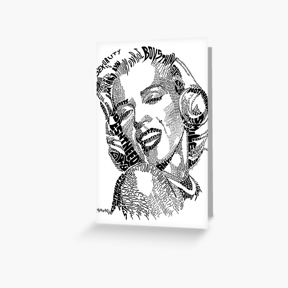 Typographic portrait with Marilyn Monroe quotes