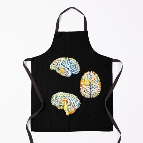 Item preview, Brains Are Beautiful, Brain mental health psychology, floral brain pose watercolor art designed and sold by Collagedream.