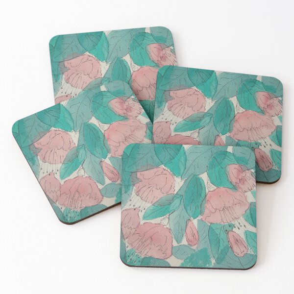 Item preview, unique contempory floral pattern designed and sold by pollywolly.