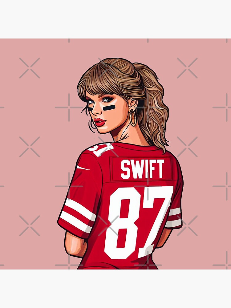 KANSAS CITY CHIEFS RED LANYARD MODELED BY TAYLOR SWIFT PLUS TRAVIS KELCE  CARD