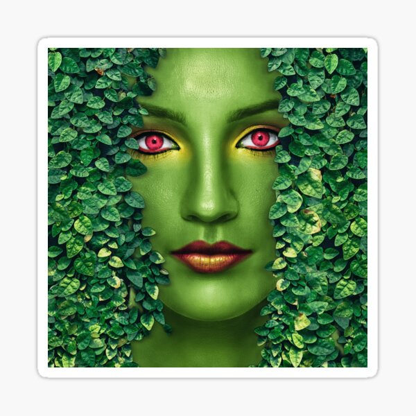 Abstraktes Portrait Kunstwerk "Ivy" Facescape Sticker
