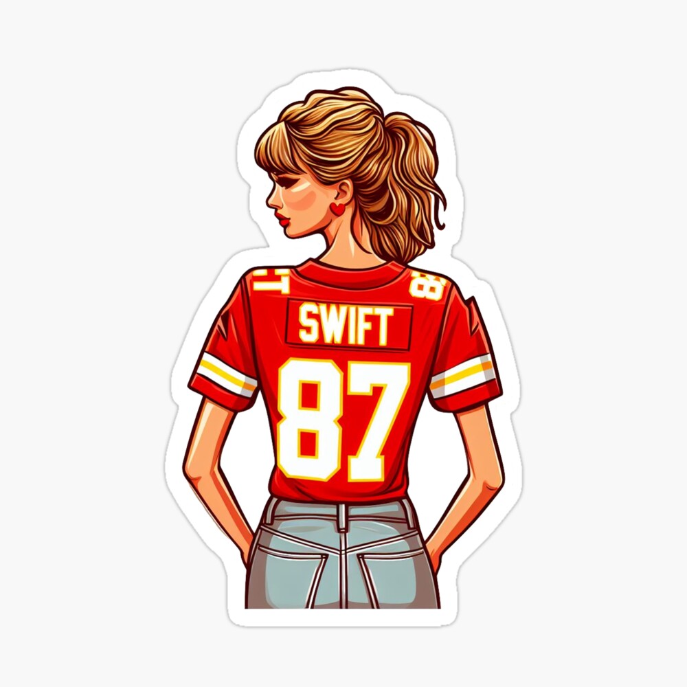 Taylor Swift 13 Chiefs Jersey Sticker for Sale by yorkvilleprints