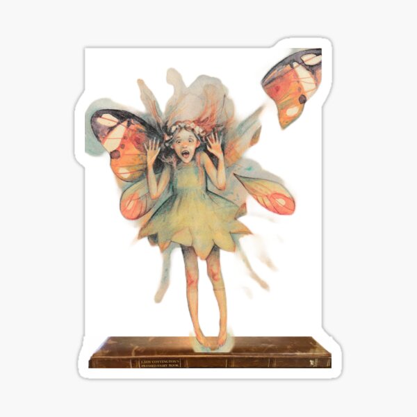 Item preview, Lady Cottington's Pressed Fairies: Little Butterfly Fairy caught and squished.  designed and sold by LkateMc.