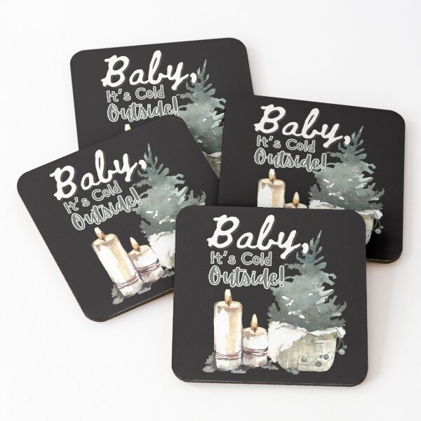 Item preview, Baby It's Cold Outside Cozy Winter Candle Evergreen Design designed and sold by missdebi27.