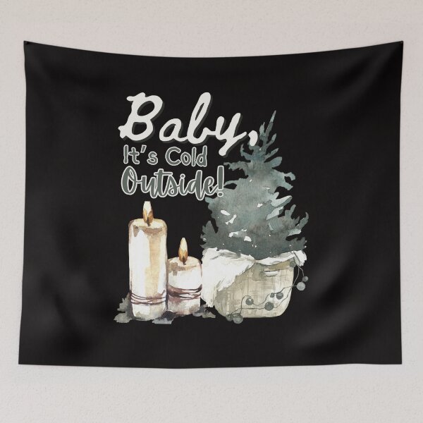 Item preview, Baby It's Cold Outside Cozy Winter Candle Evergreen Design designed and sold by missdebi27.