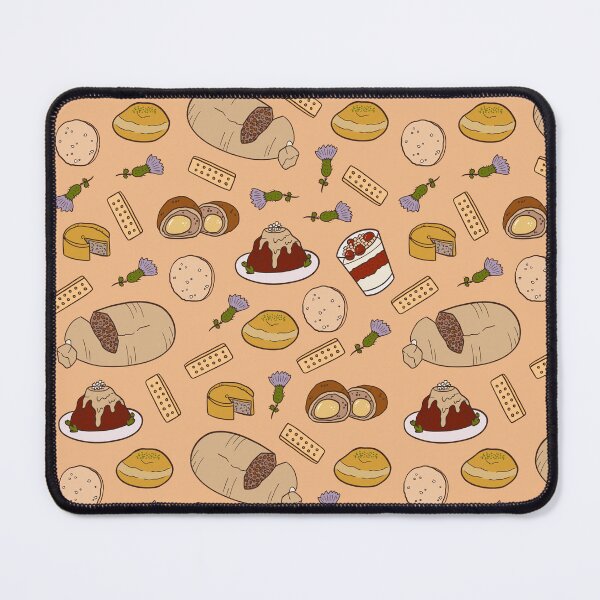 Item preview, Cute Scottish Food Icons Drawing Pattern designed and sold by MariOyama.