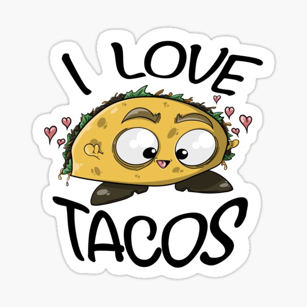 Item preview, I Love Tacos - Cute Food designed and sold by TheGusDesigns.