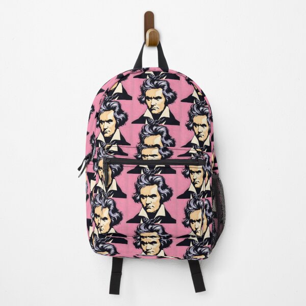 Item preview, Ludwig Van Beethoven pink pop art portrait designed and sold by ElLocoMus.