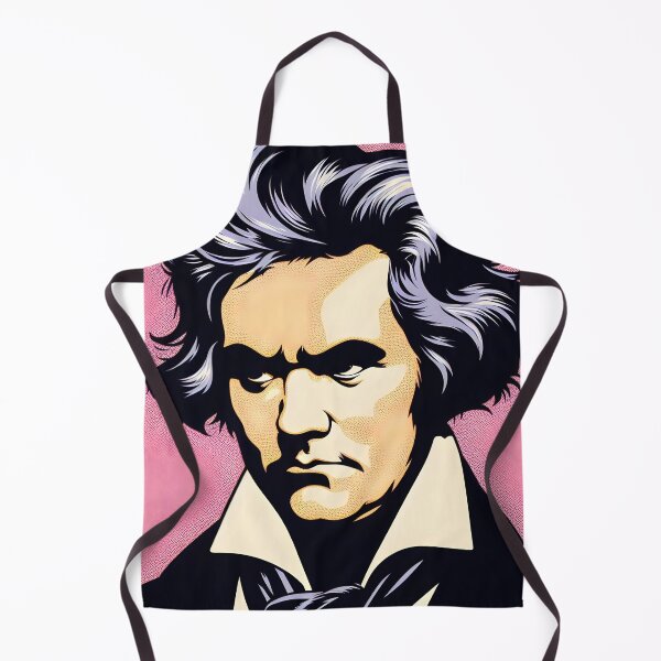 Item preview, Ludwig Van Beethoven pink pop art portrait designed and sold by ElLocoMus.