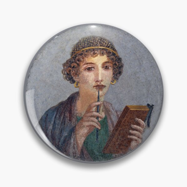 Item preview, "Sappho" Portrait - Ancient Roman Fresco Painting Pompeii designed and sold by emovendo.