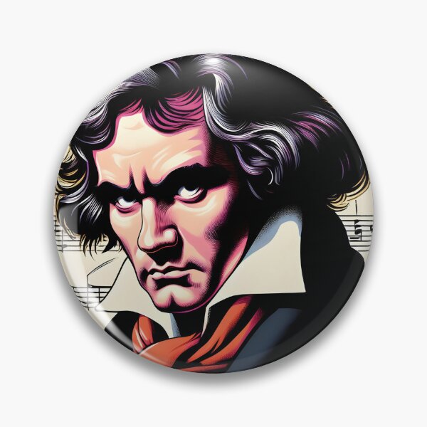 Item preview, Ludwig Van Beethoven music notes portrait designed and sold by ElLocoMus.