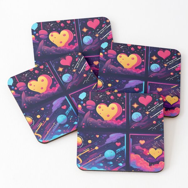 Item preview, Space and hearts designed and sold by Visions-ai.