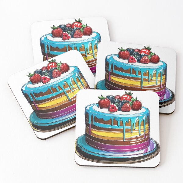 Item preview, Multi Tiered Pop Art Rainbow Cake designed and sold by IvoryTowers.