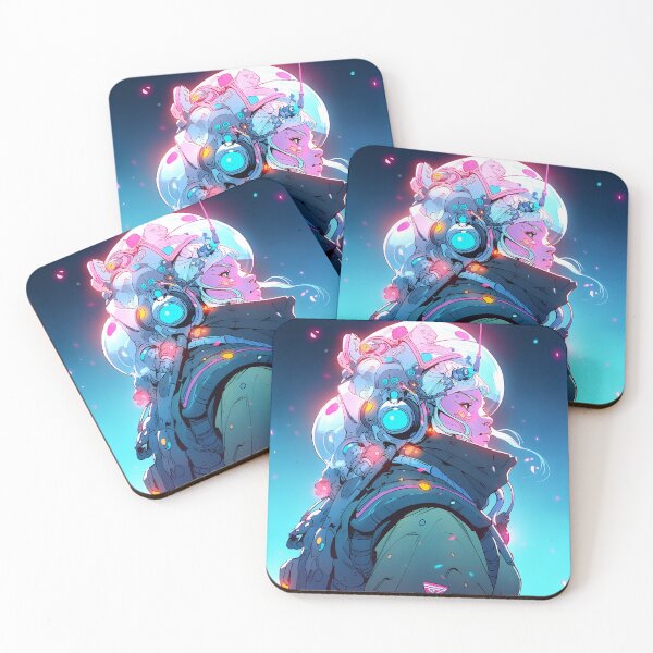 Item preview, Beautiful Glowing Scifi Mecha Anime Girl designed and sold by bubblegoth.