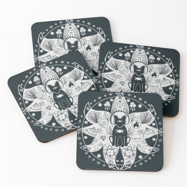 Item preview, Elemental Master - Kitsune Mandala (White variation) designed and sold by Kara Cooper.
