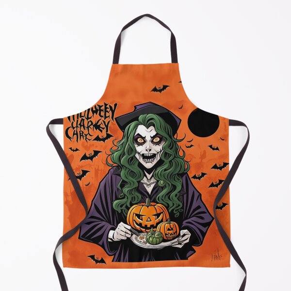 Item preview, Mujer fantasmal de Halloween sostiene calabazas y murciélagos designed and sold by JaroDesign2023.