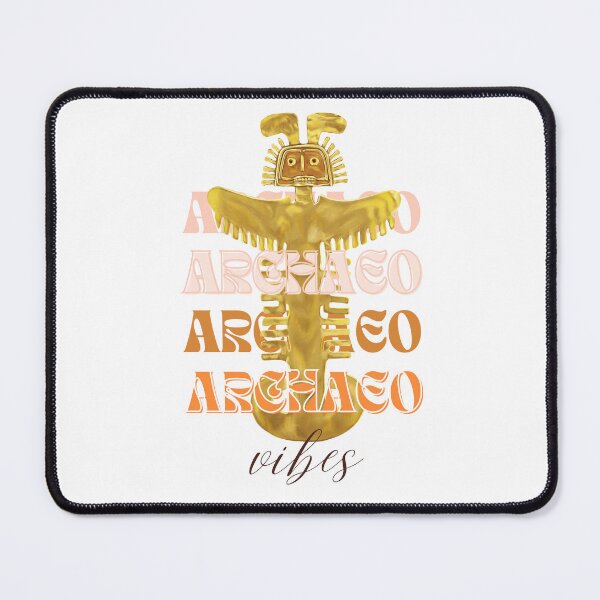 Item preview, Archeology Vibes - Anthropozoomorphic Prehispanic Artifact in Gold - Retro Art designed and sold by Carola-art.