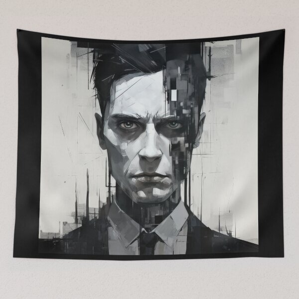 Item preview, Haunting Zombie Portrait Bauhaus Art designed and sold by ArtificialGenes.