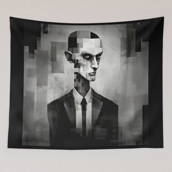 Item preview, Haunting Zombie Portrait Bauhaus Art designed and sold by ArtificialGenes.