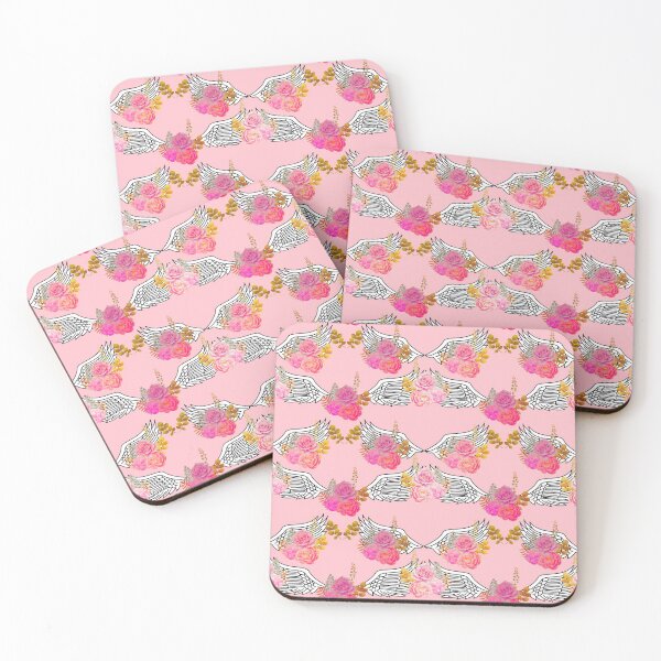 Item preview, Wings and Roses Blush Pink designed and sold by SilverPegasus.