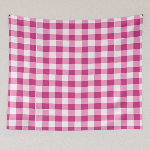 Artikelvorschau, Gingham-Muster, Rosa und Weiß. entworfen und verkauft von Designfs.