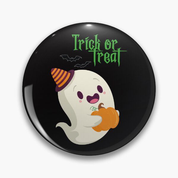 Item preview, Ghost with witch hat, asking for candy on Halloween designed and sold by Aleph-Mga.