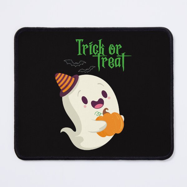 Item preview, Ghost with witch hat, asking for candy on Halloween designed and sold by Aleph-Mga.