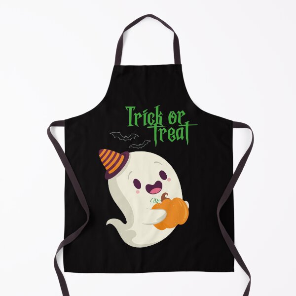 Item preview, Ghost with witch hat, asking for candy on Halloween designed and sold by Aleph-Mga.